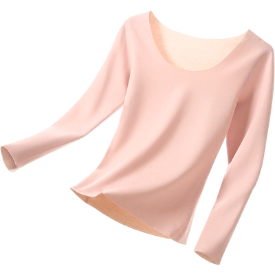 无痕德绒秋衣秋裤套装女士