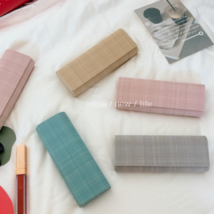 手感巨舒服经典哑光pu皮高级感抗压近视眼镜盒框架眼镜收纳盒情侣