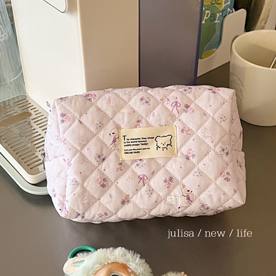 原创薰衣草紫色小鹿大容量化妆包