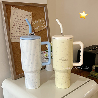 原创设计星辰大海1.2l吸管冰霸杯