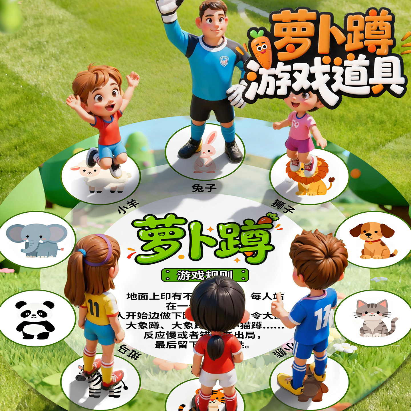 萝卜蹲小学生公司年会趣味团建游戏道具垫幼儿园课间活动拓展训练,玩具/童车/益智/积木/模型,感统训练器材/教学设备/攀爬架,淘宝优惠券,粉丝福利购,淘宝优惠卷