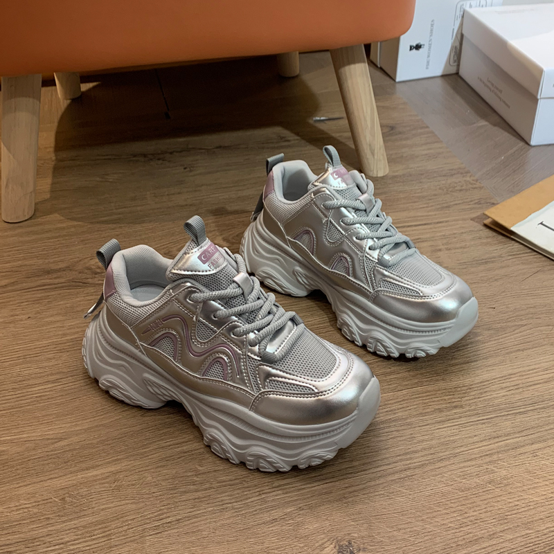 超轻厚底运动休闲老爹鞋女