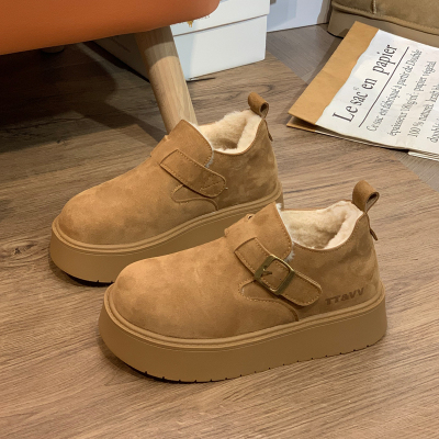 真皮勃肯鞋冬季加绒加厚