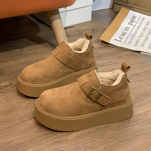 真皮勃肯鞋冬季加绒加厚