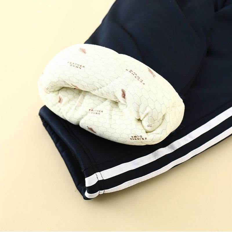 校服裤子加棉高中学生加厚外穿棉裤男女款加棉两条杠校服裤冬款加