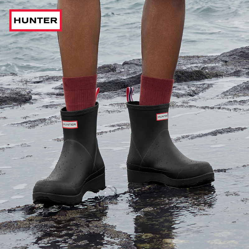 Hunter雨鞋户外溯溪厚底雨鞋防水