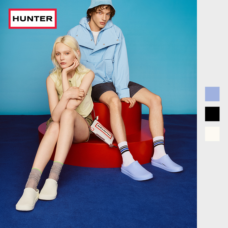 HUNTER2025新款波光珊瑚岛成人EVA拖鞋男女同款一脚蹬凉鞋沙滩鞋