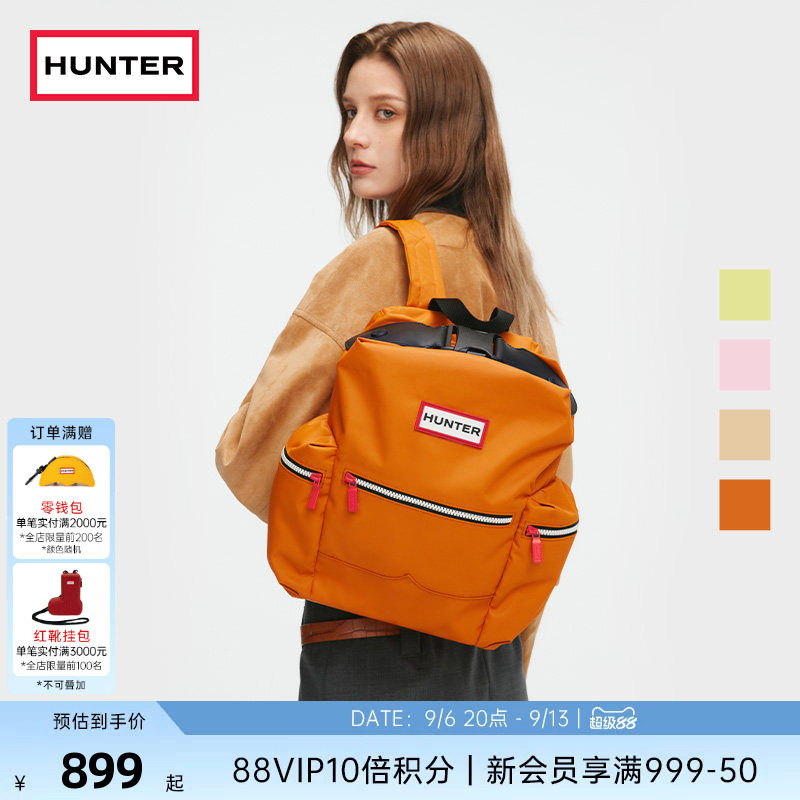 HUNTER顶扣双肩背包书包图片