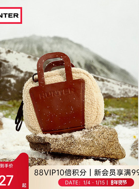 HUNTER秋冬摇粒绒迷你单肩斜挎包休闲便携通勤情侣款手提包单肩包