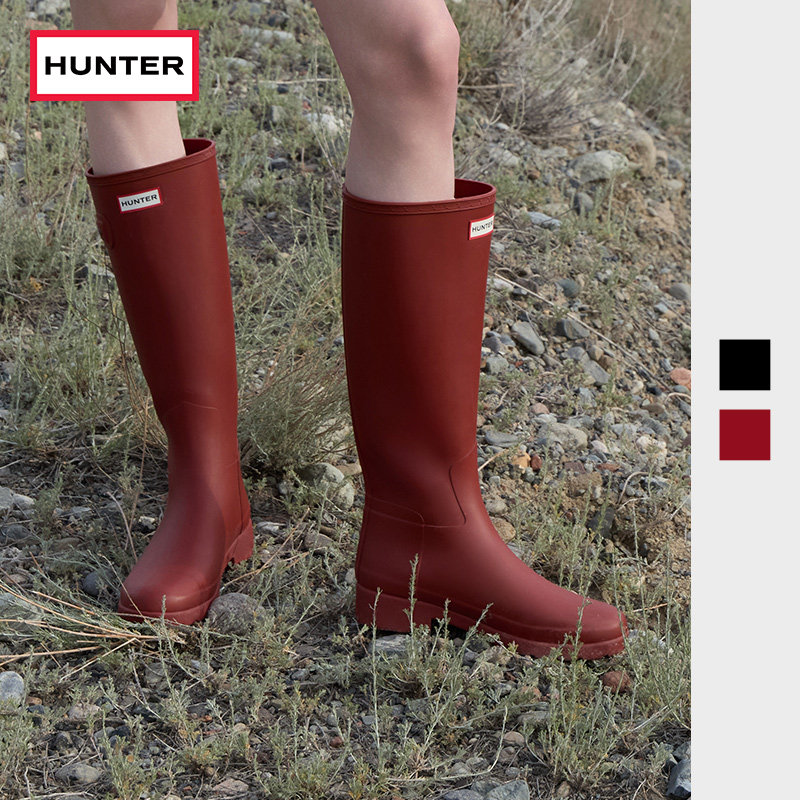 Hunter雨鞋Refined防滑高筒靴图片