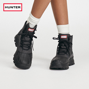 HUNTER2026春夏新款女士经典中筒猎鸭靴户外徒步露营马丁靴休闲鞋