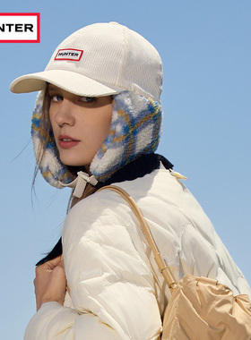 HUNTER2025秋冬新款男女同款两用毛绒保暖棒球帽格纹时尚休闲帽