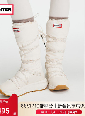 HUNTER冬季男女同款防寒保暖高筒雪地靴户外露营情侣款休闲雪地靴