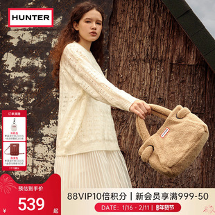 HUNTER秋冬摇粒绒迷你手提托特包单肩斜挎包情侣款休闲包