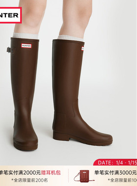 HUNTER雨靴refined雨鞋女露营防水防滑高筒长靴靴子户外鞋防水鞋
