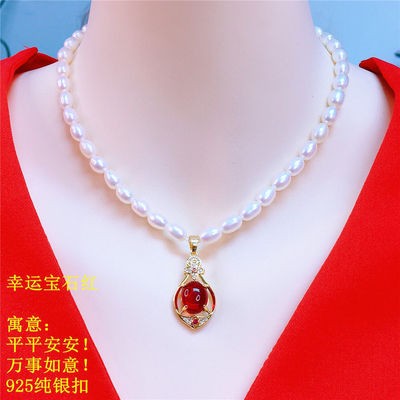 新品珍珠项链时尚款女项链纯银扣