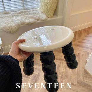 客厅高颜值凳子高级感简约换鞋凳宿舍塑料防滑小板凳加厚耐用矮凳