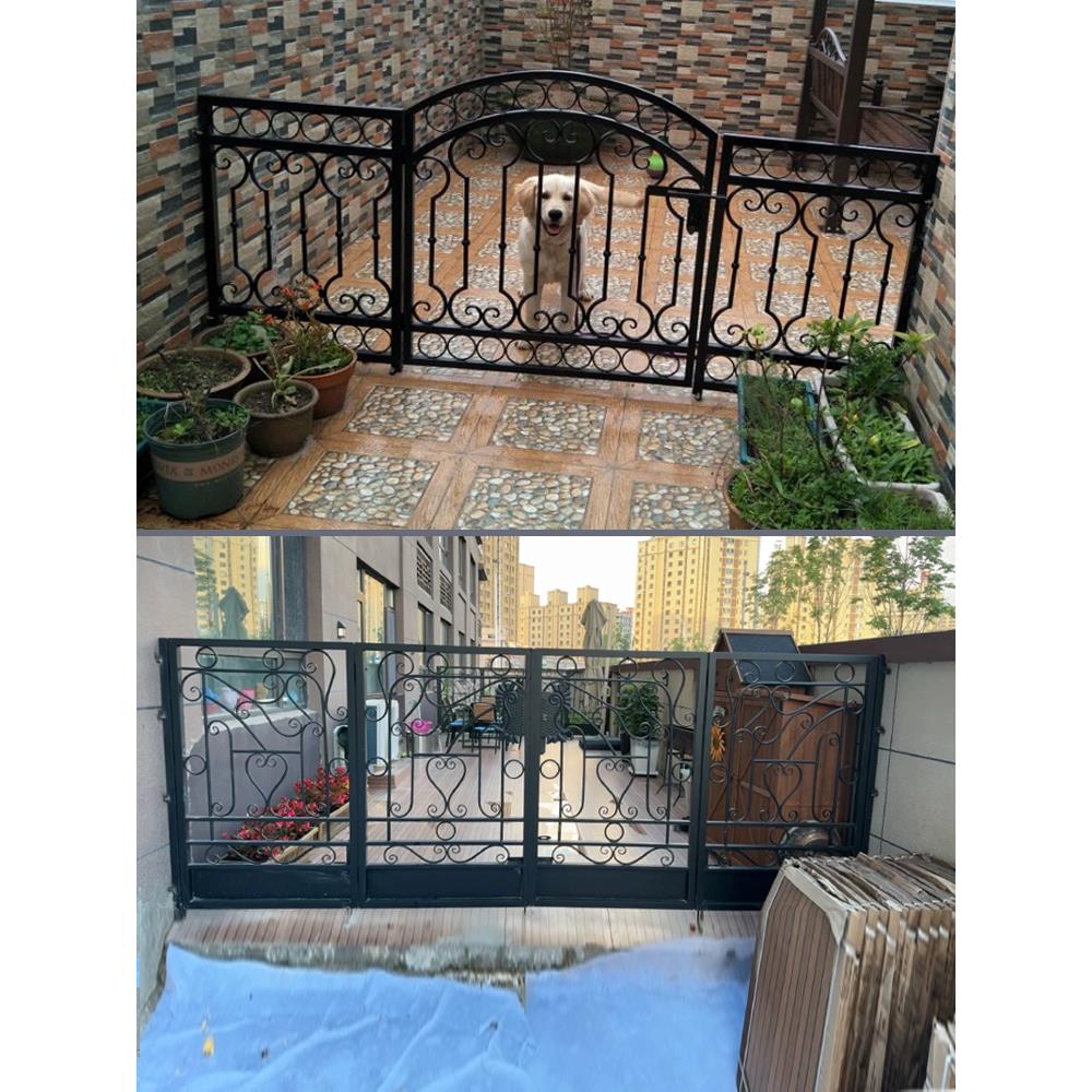 栅栏花园门乡村院子院子门学校铝合金门锻铁门庭院门铁门栅栏门