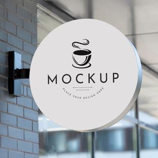 圆形双面发光户外防水LED灯箱广告牌挂墙式室外侧挂招牌定做定制