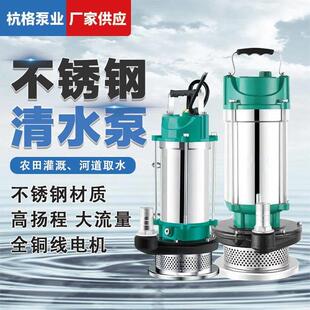 小型抽水泵 不锈钢清水潜水泵 家用抽水泵 高扬程清水泵 增压泵