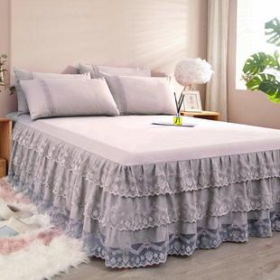 单件1.8米床罩套防尘保护套2x2.2夏季 韩版 公主风蕾丝花边床裙式