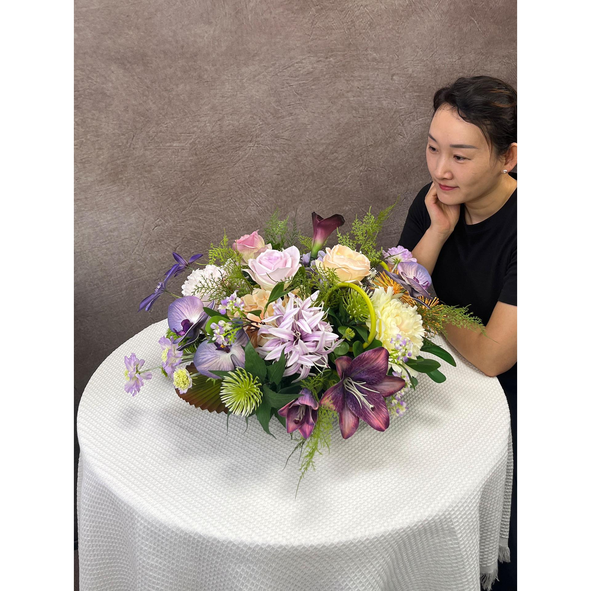 桌面彷真花高级感餐桌花摆花茶几上摆放的花逼真彷生花艺假花摆件