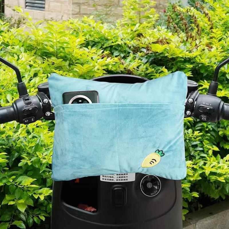 可拆洗电动车防撞头保护垫带收纳袋踏板摩托车防撞包防碰护头枕条