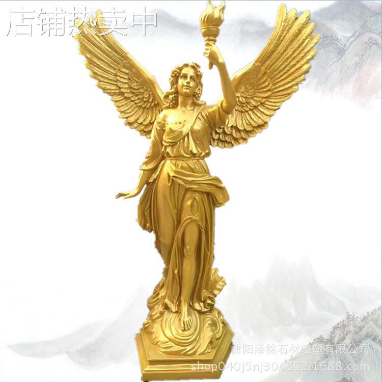 西方人物雕像别墅花园广场欧式摆件光明女神吹拉弹唱音乐女神摆件