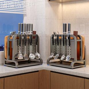 不锈钢刀具厨房套装组合刀架置物架砧板筷子勺子筒一体橱柜收纳架