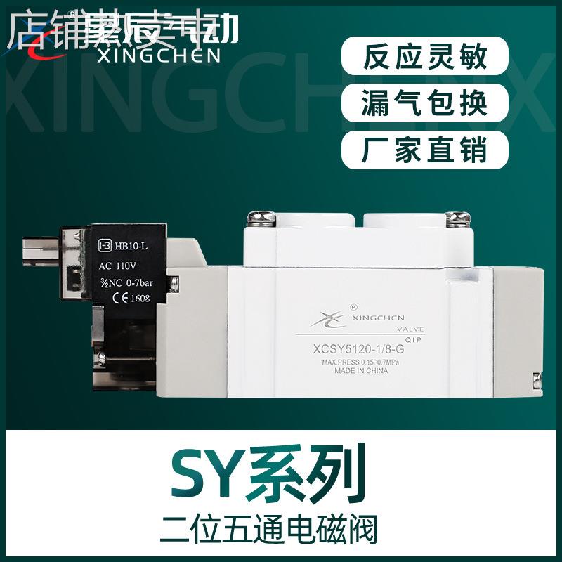 星辰电磁阀SY5120/3120/7120-5lzd/dzd/dz/01/02/m5/12V/24V/220V