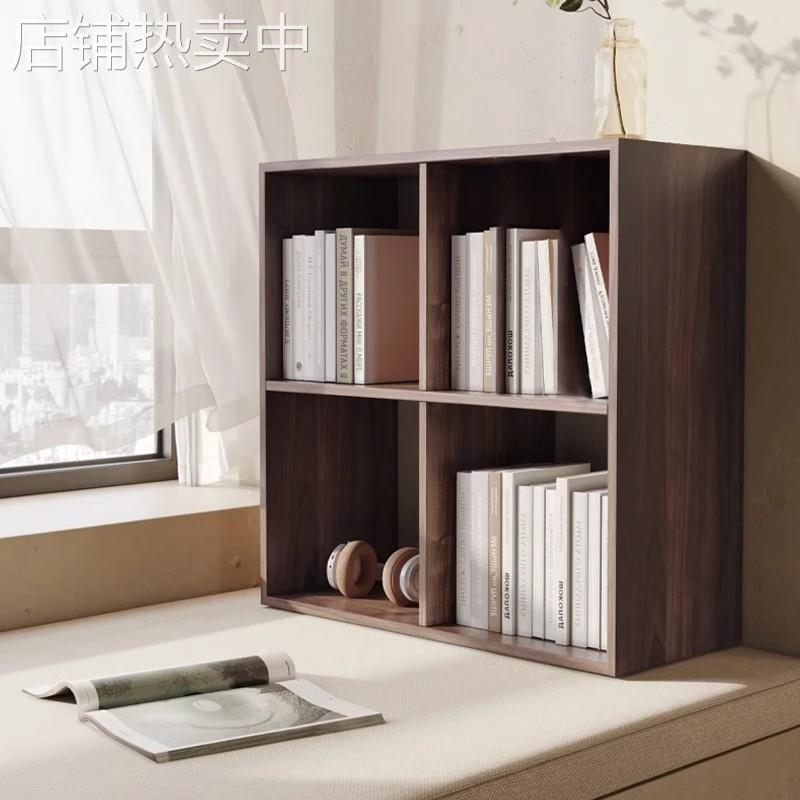 实木飘窗收纳柜格子柜窗台书架阳台上放的小柜子置物架储物矮书柜
