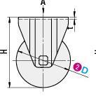 载重160KG 5寸轮宽32MM 米思米定向轮 CSPK125