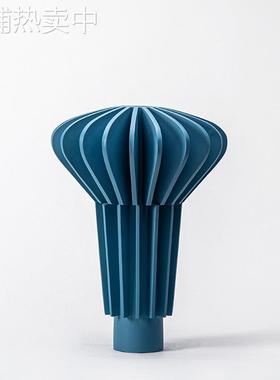 新品现代客厅茶几桌面蓝色橙色几何折纸摆件 样板间榻榻米装饰品