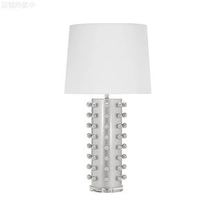 美式轻奢多球灯体压克力麻布灯罩台灯软装设计师/别墅/酒店台灯