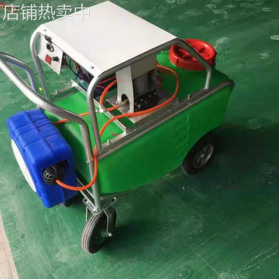 甘肃手推式电动打药机 风送推车式四轮打药车 电动弥雾厂家