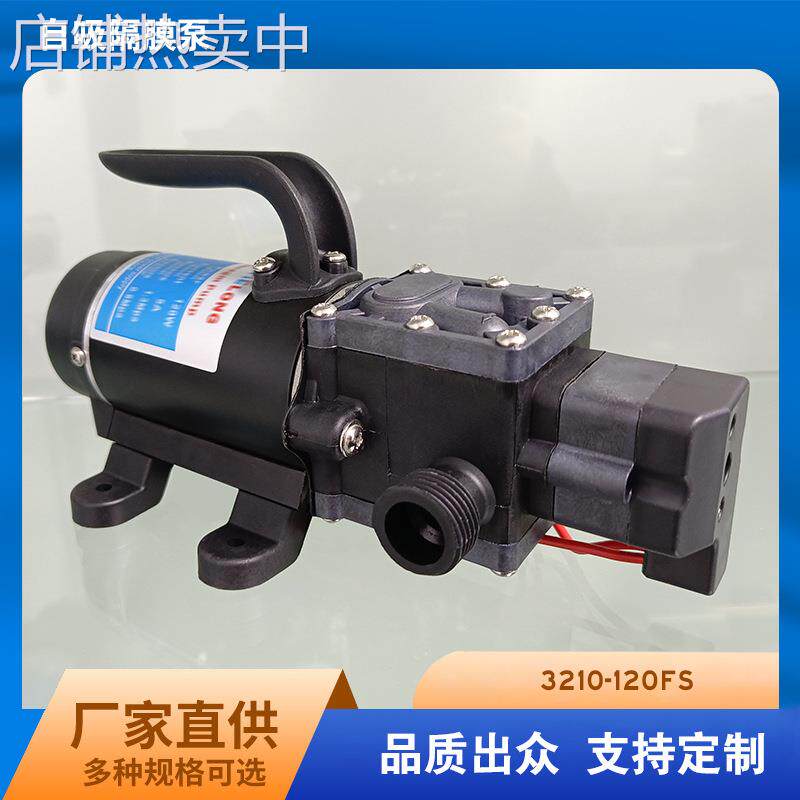 洗铁龙高压电动微型隔膜泵打药洗车洗小家电120W家用自吸增压泵