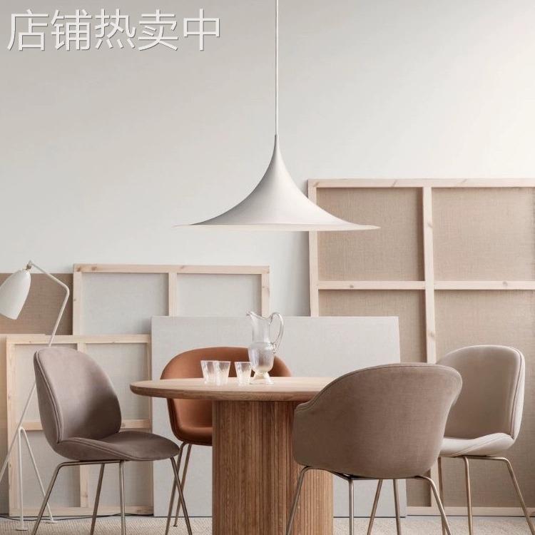 丹麦设计师seim中古风餐桌飞碟吊灯法式餐厅可移位灯吧台喇叭吊灯