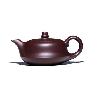 古悦堂 大号紫茄泥曲壶 宜兴紫砂壶 纯全手工家用泡茶壶茶具套装