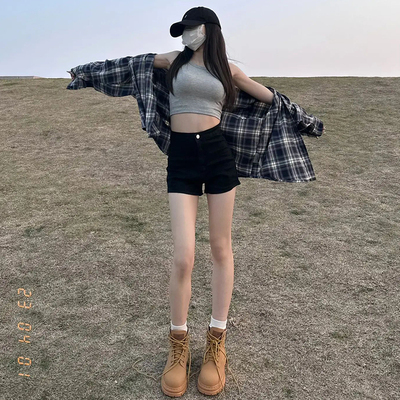 下衣失踪短裤2025新款春夏女团美式西装裤打底气质配靴子的热裤子