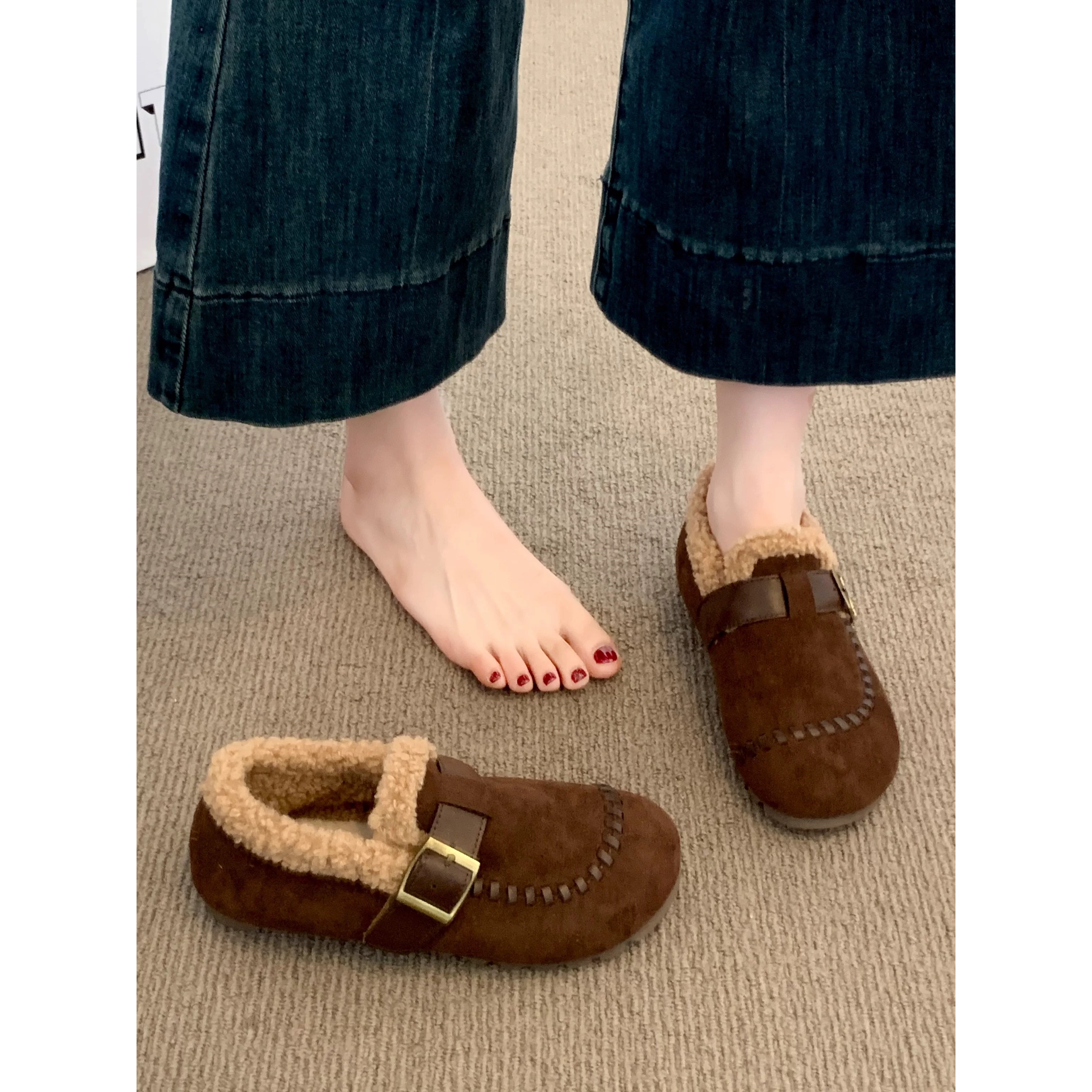 复古休闲勃肯鞋女厚底2025