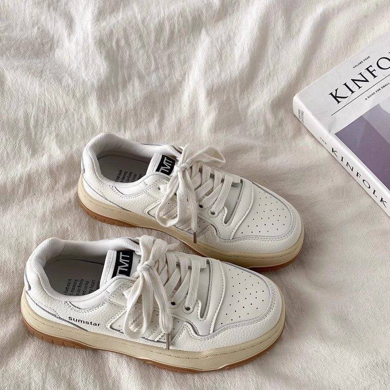 复古百搭德训板鞋女款2026秋季新款学生潮鞋厚底小白鞋运动休闲鞋,女鞋,德训鞋,淘宝优惠券,粉丝福利购,淘宝优惠卷