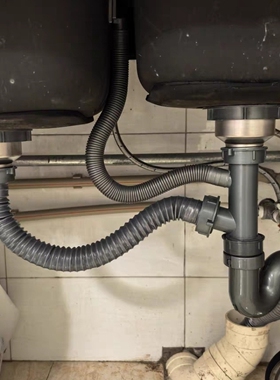 防臭下水管单双槽水槽水池厨房漏水塞双盆下水管道下水器套装配件