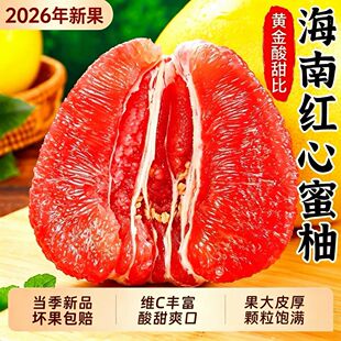 正宗红心蜜柚红心柚子新鲜水果红肉蜜甜柚孕妇当季三红柚果园现摘
