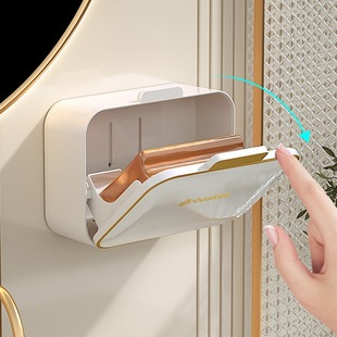 沥水家用带盖卫生间高档翻盖双格放香皂置物架 肥皂盒免打孔壁挂式