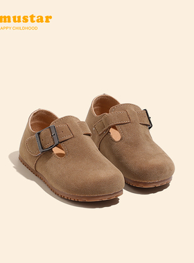 女童鞋子2025春夏新款勃肯鞋小童皮鞋女宝单鞋豆豆鞋女宝宝公主鞋