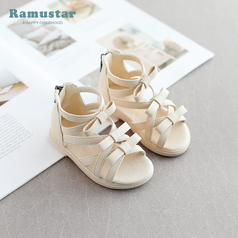 罗马1-3岁时尚露趾0一2学步鞋