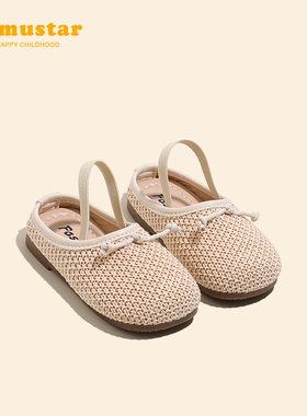 女童凉鞋2025年夏季新款软底学步鞋夏款女宝宝沙滩鞋编织女宝鞋子