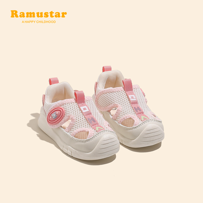 宝宝凉鞋夏季新款透气网布沙滩鞋