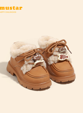 女宝宝雪地靴冬季新款加绒保暖男宝冬鞋防滑软底棉靴加厚女宝棉鞋