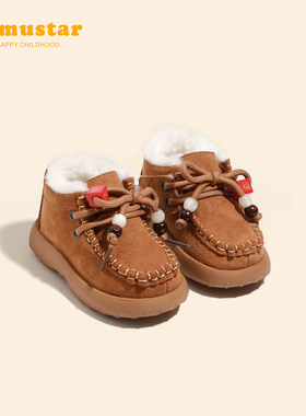 女宝雪地靴2025冬季新款加绒保暖女宝宝冬鞋防滑软底加厚女童棉鞋
